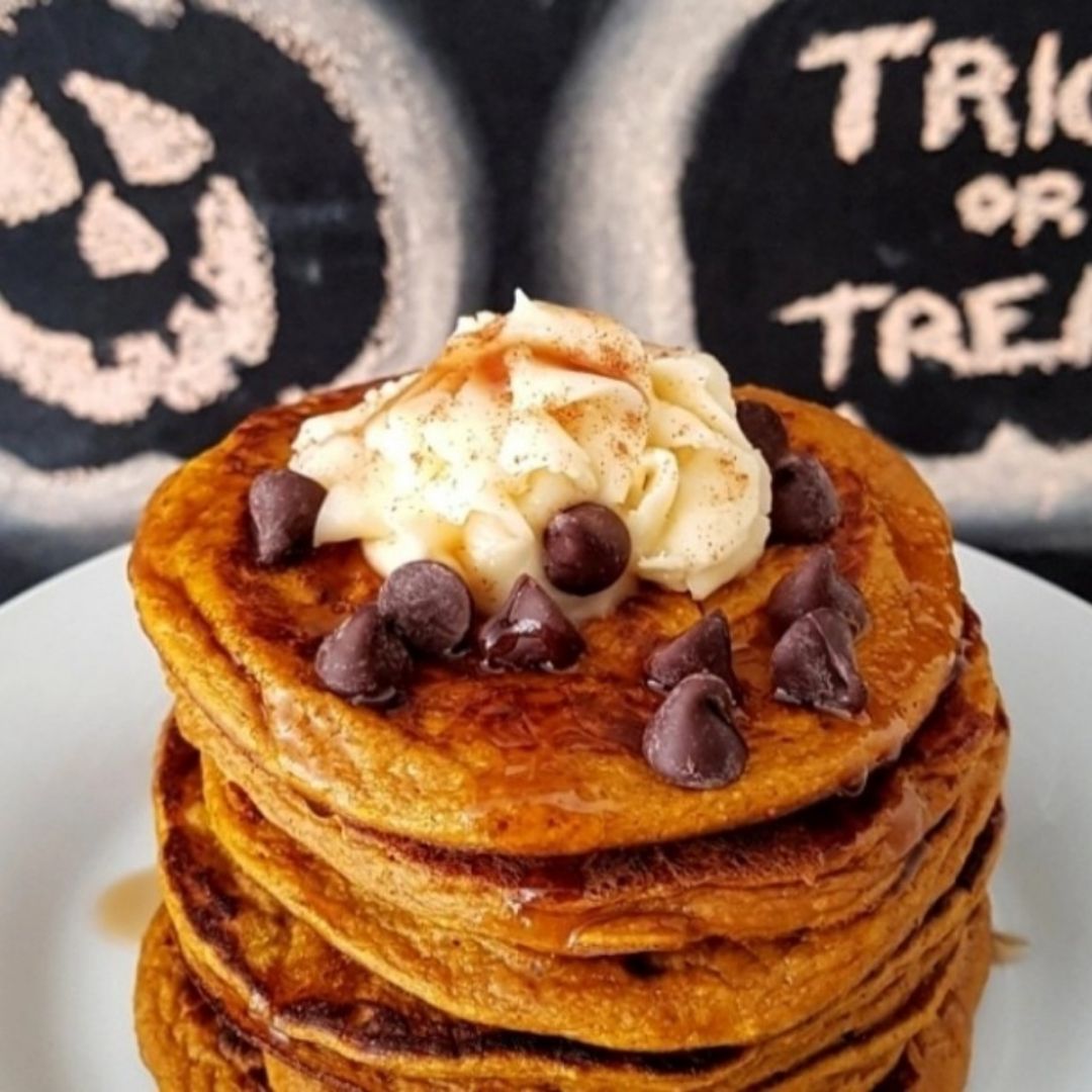 Tortitas avena, calabaza y platano proteicas