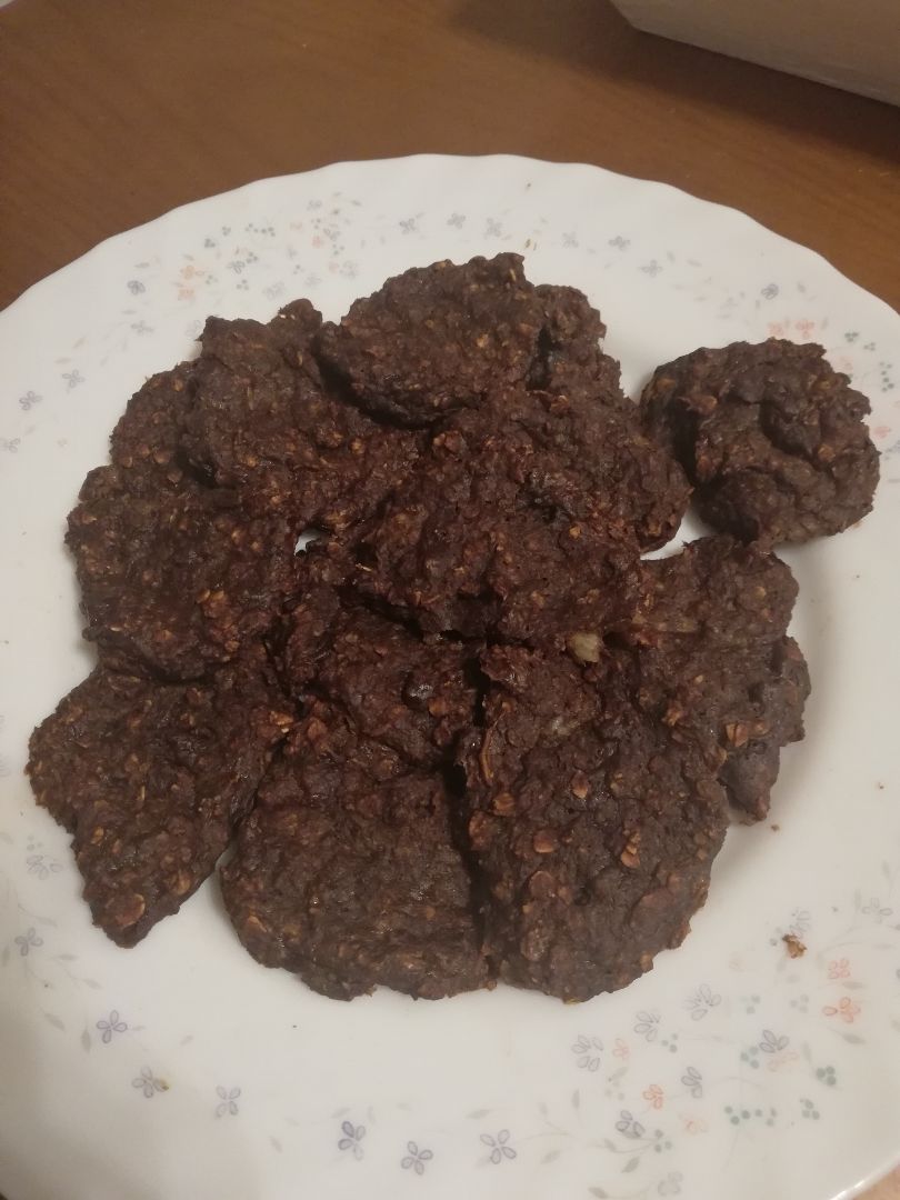 Galletas de chocolate, platano y avena Galletas de chocolate, platano y avena