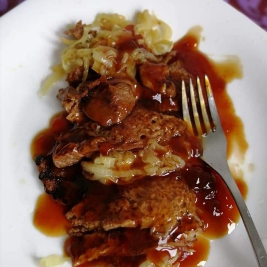 Seitan en salsa agridulce Seitan en salsa agridulce