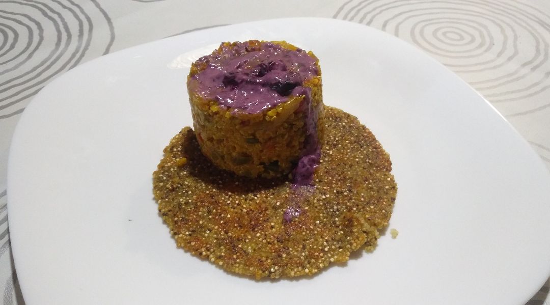 Wrap de quinoa y chía con verduras al curry Wrap de quinoa y chía con verduras al curry
