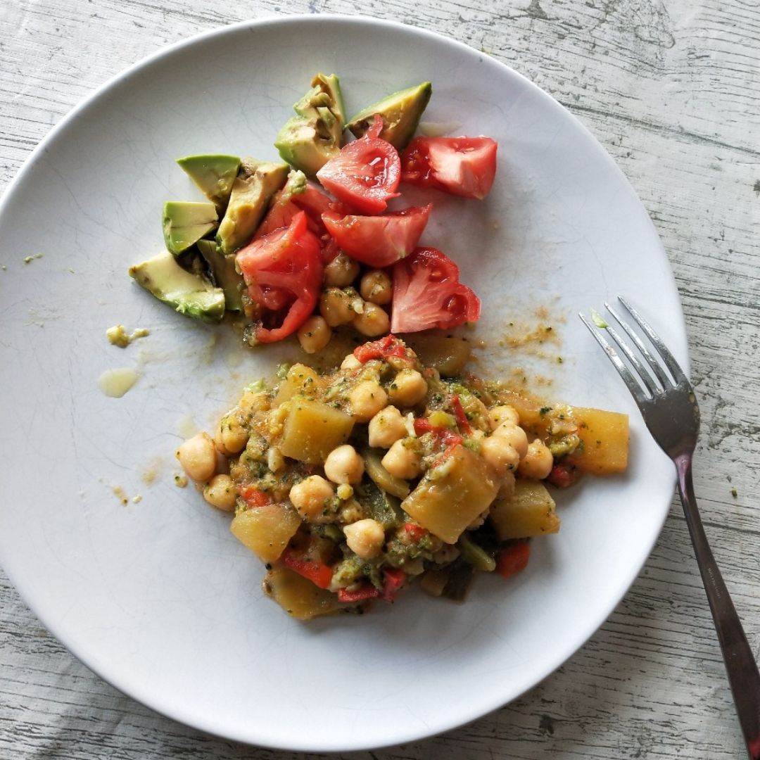 Garbanzos con verduritas