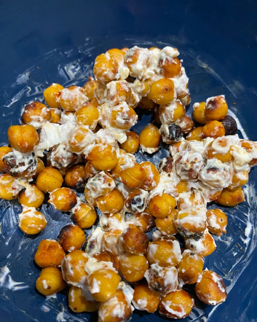 Garbanzos con queso crema