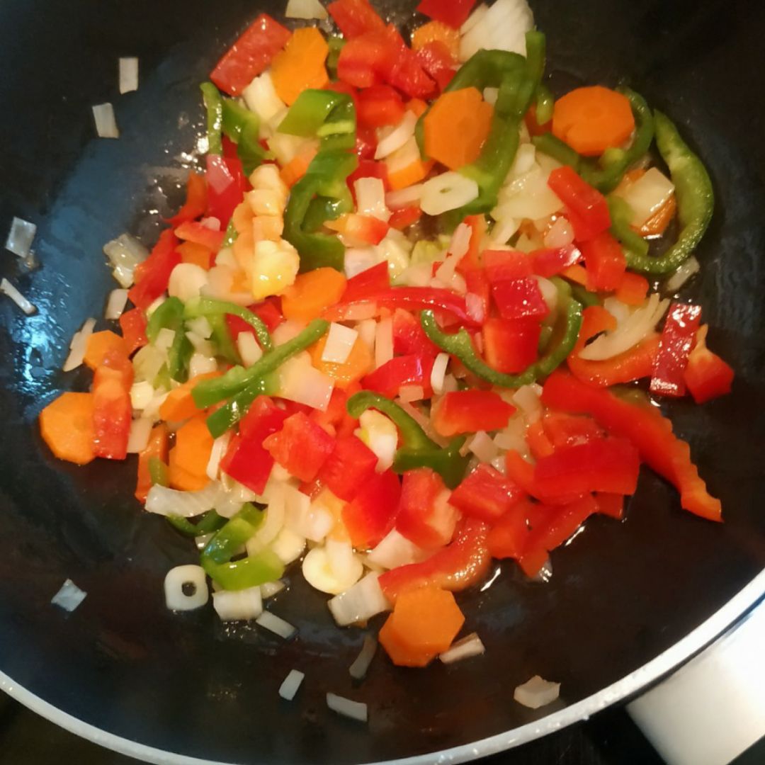 Arroz con verduras Paso 0 Arroz con verduras Paso 0