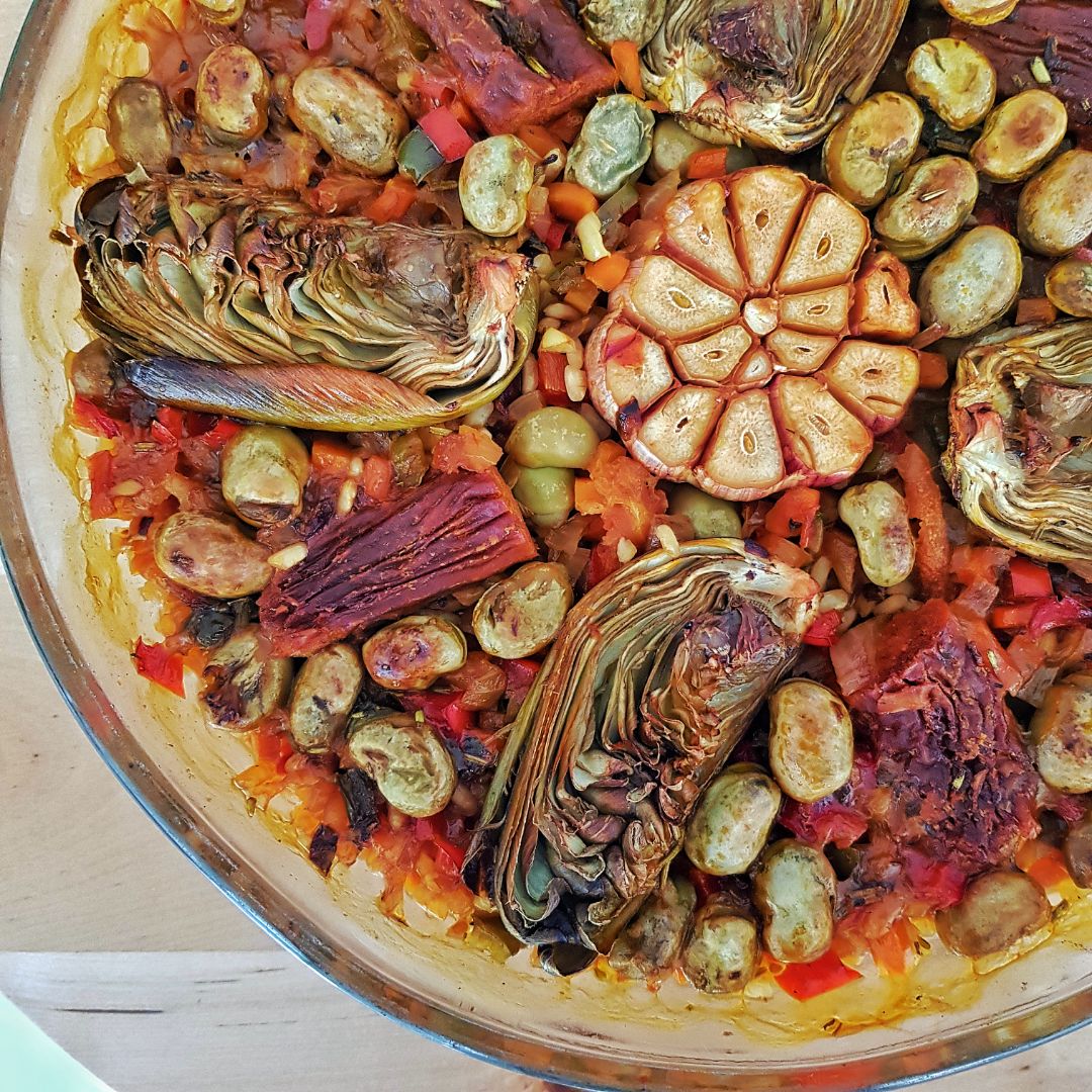 Arroz con Alcachofas y Calabizo Arroz con Alcachofas y Calabizo