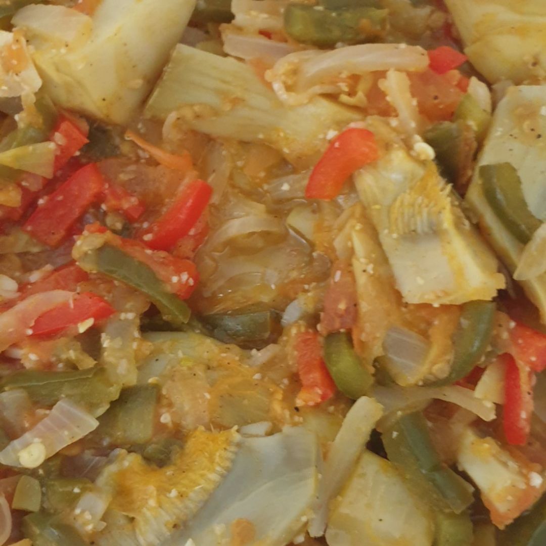 Refrito de verduras para paella 