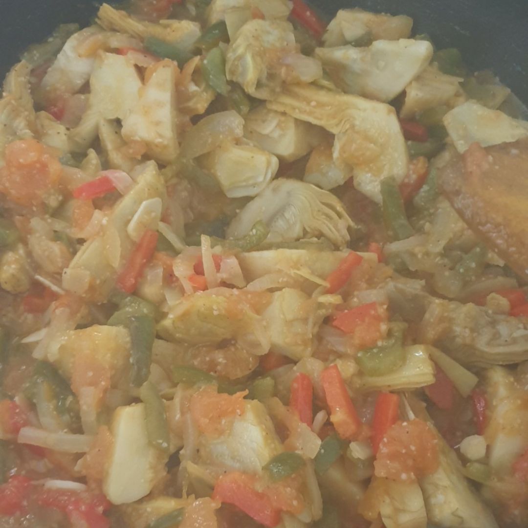 Refrito de verduras para paella Paso 1 Refrito de verduras para paella Paso 1
