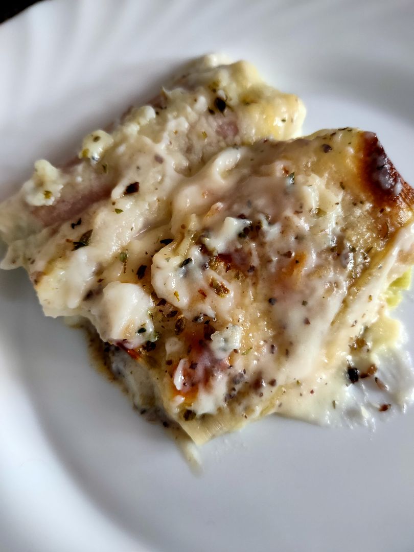 Canelones de puerro Canelones de puerro