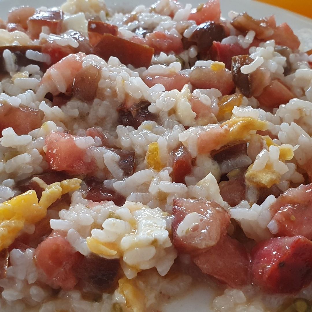 Arroz a la cubana (sano)