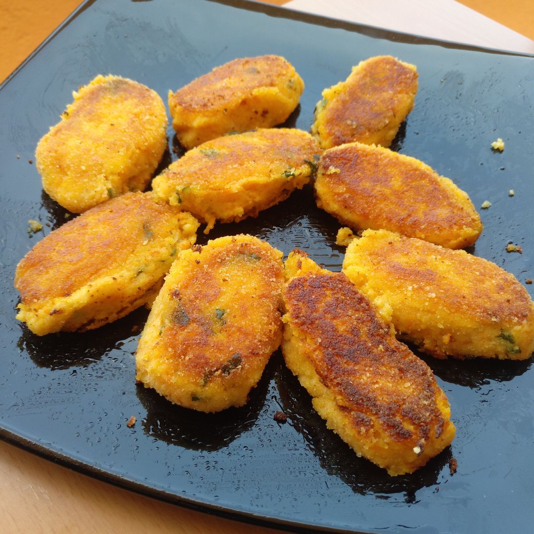 Croquetas de calabaza y patata Croquetas de calabaza y patata