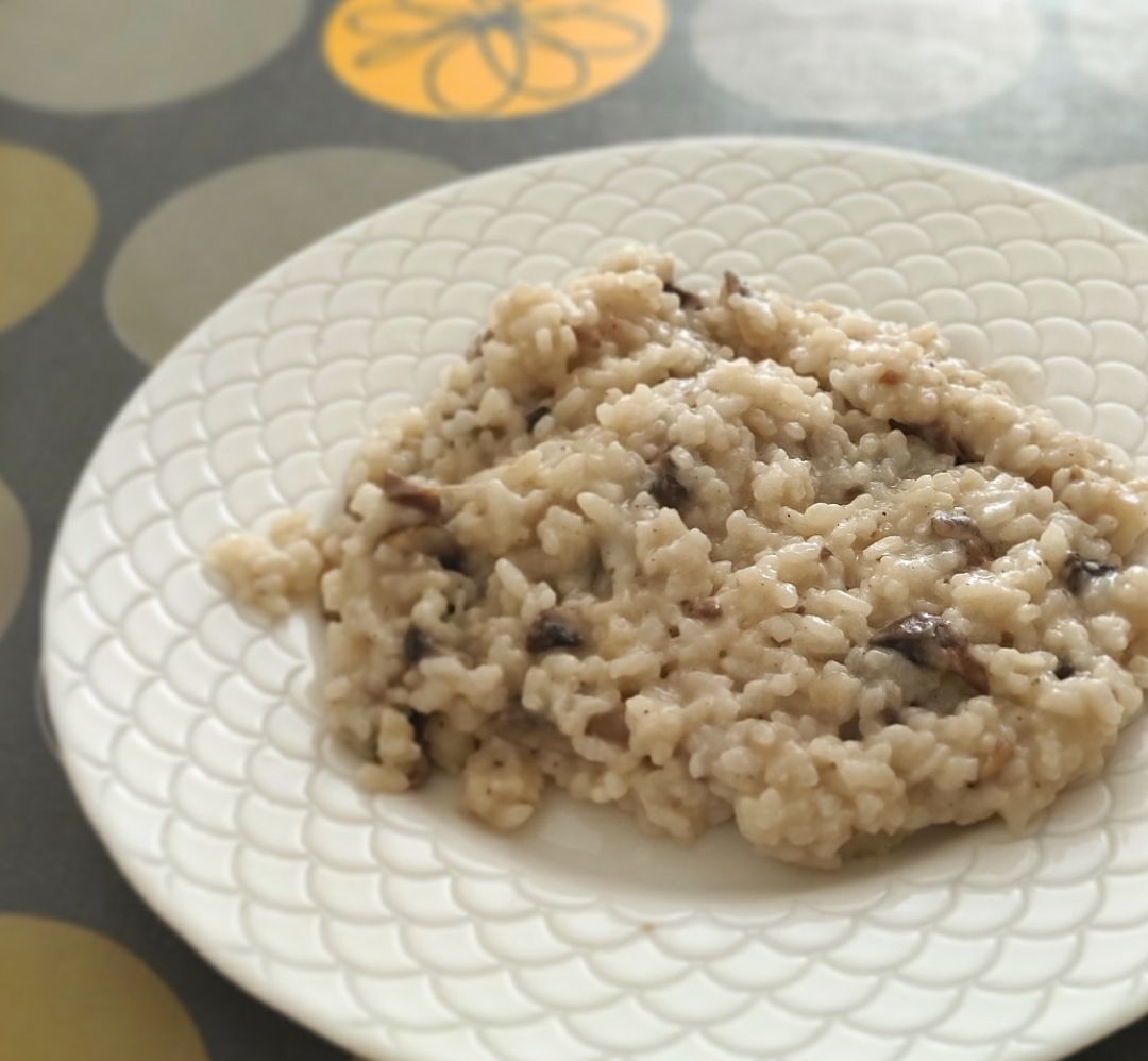 Rissotto de champiñones con arroz integral