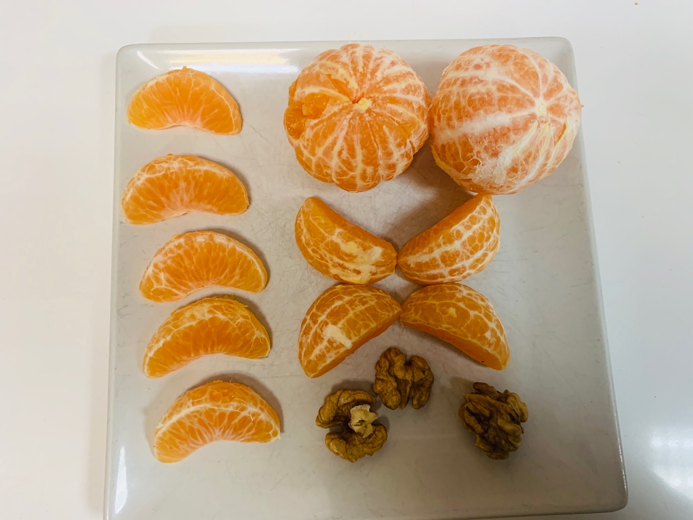 Mandarina y nueces 