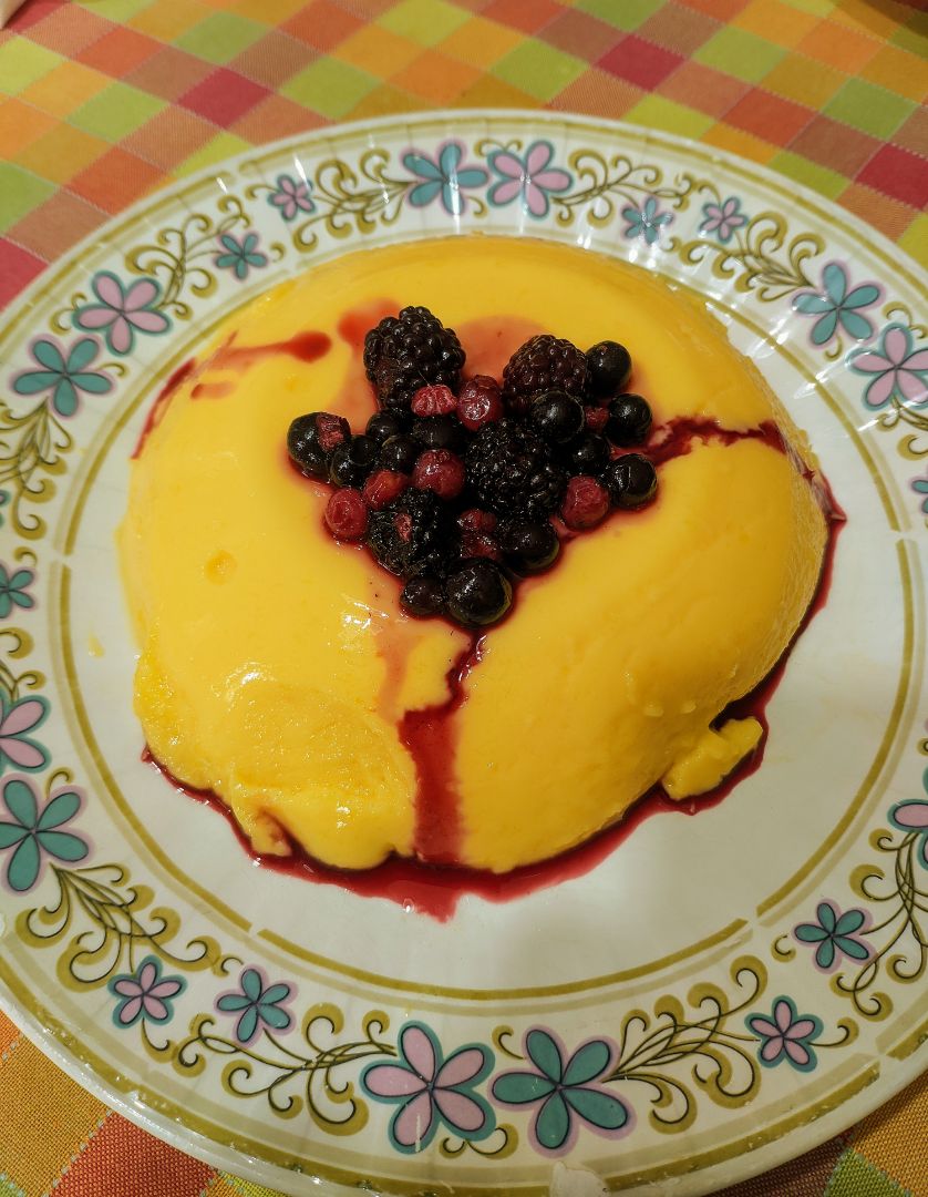 Flan de mango Flan de mango