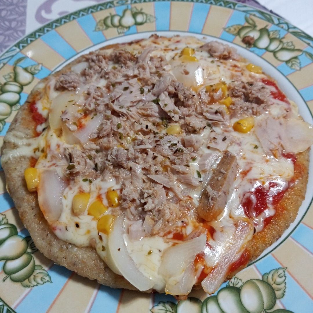Pizza masa copos de avena Pizza masa copos de avena