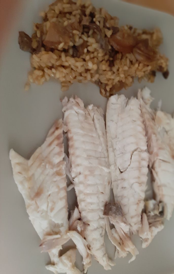 Dorada a la sal con arroz y Boletus Dorada a la sal con arroz y Boletus