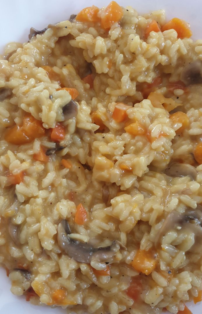 Rissotto de carabassa i xampinyons Rissotto de carabassa i xampinyons