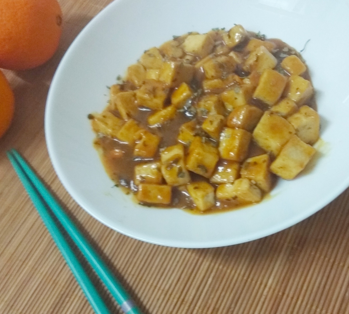 Tofu a la naranja