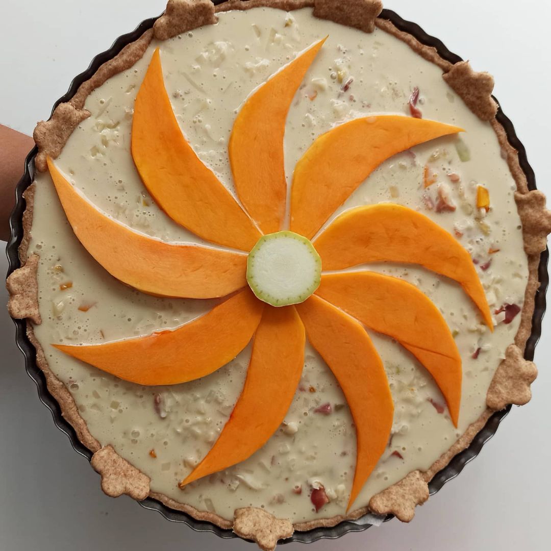 🌸QUICHE DE CALABAZA Y GORGONZOLA🌸 Paso 3 🌸QUICHE DE CALABAZA Y GORGONZOLA🌸 Paso 3