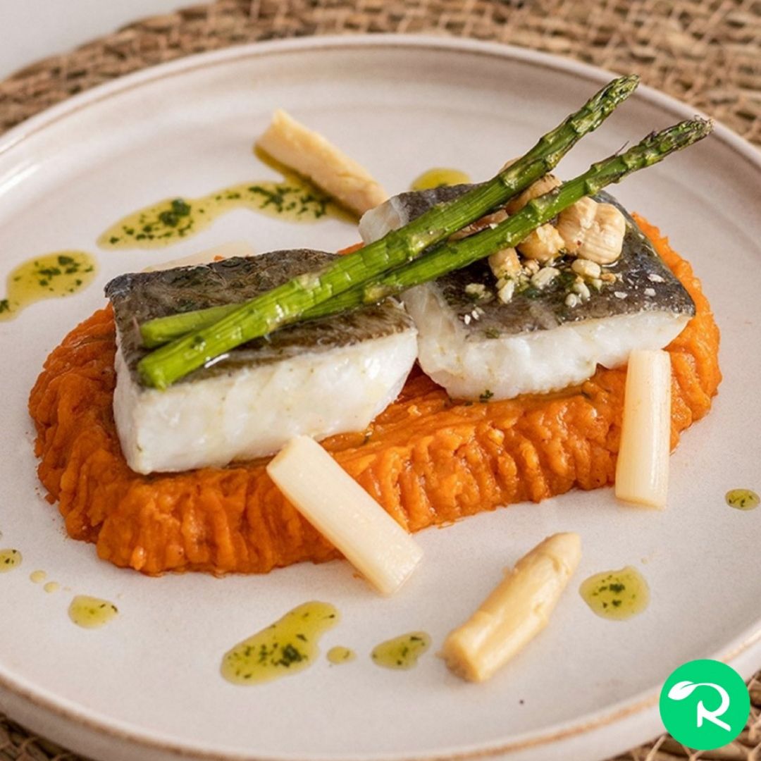 BACALAO CON CREMOSO DE BONIATO 🍠 BACALAO CON CREMOSO DE BONIATO 🍠