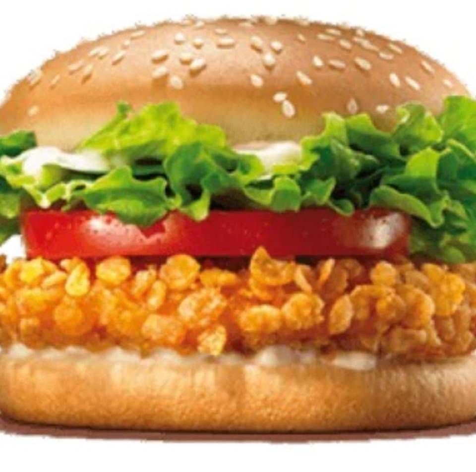 Hamburguesa pollo con ensalada