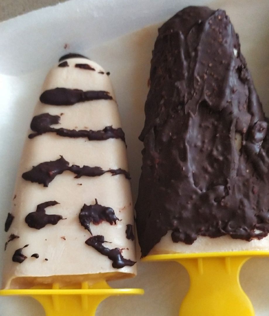 Helados plátano y crema de cacahuete 