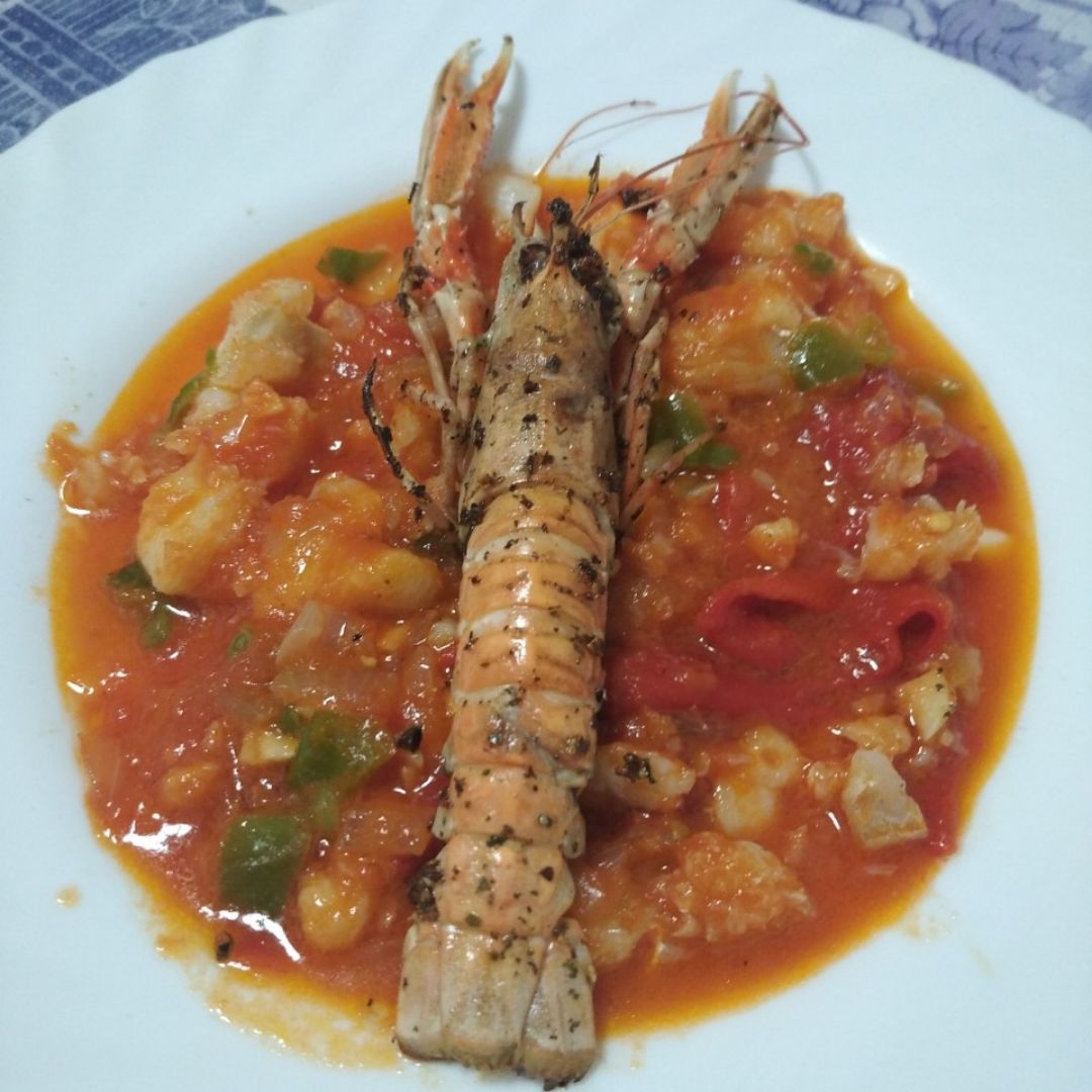 Bacalao al ajo arriero con cigala Bacalao al ajo arriero con cigala