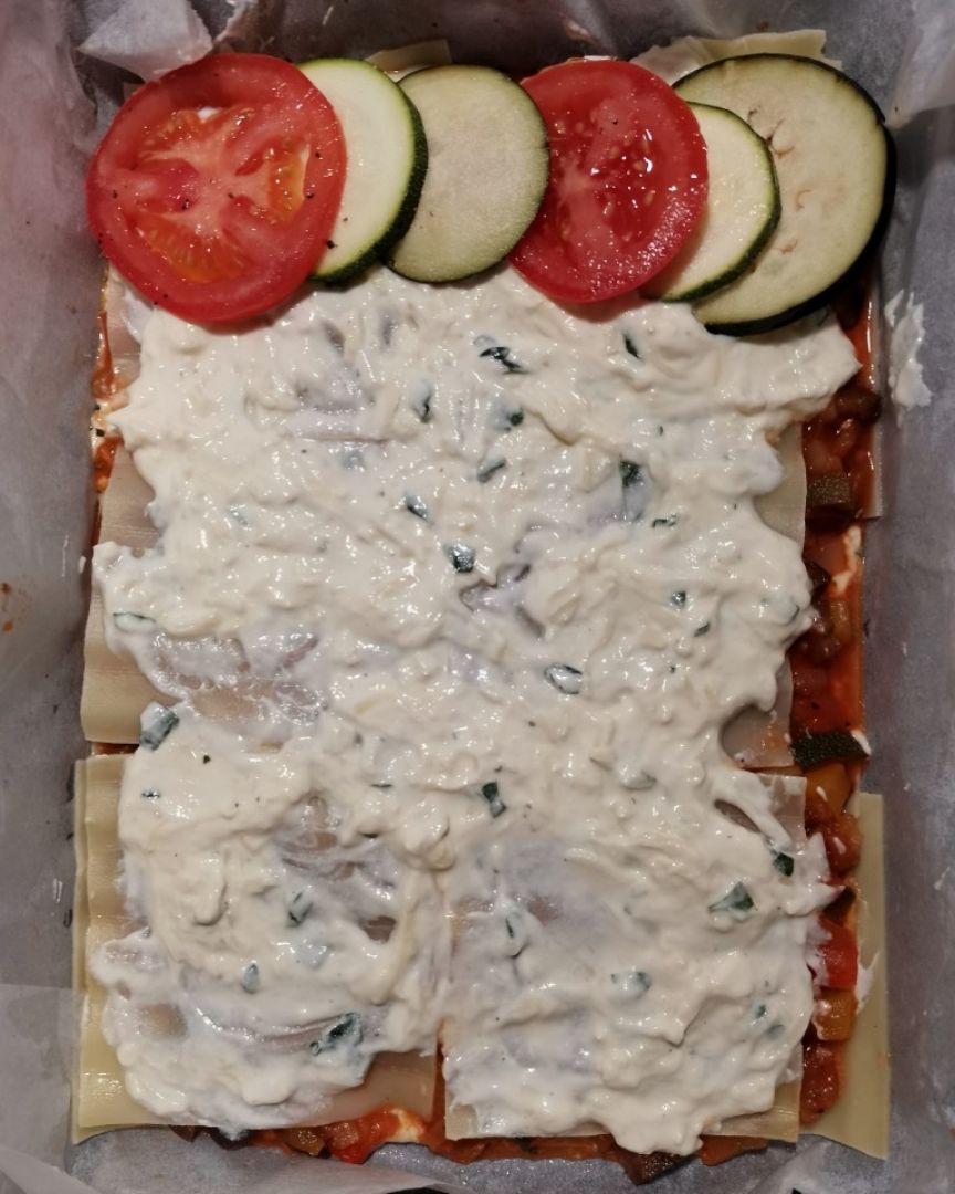 Lasaña de ratatouille 🥒🍅🍆🌱 Paso 6 Lasaña de ratatouille 🥒🍅🍆🌱 Paso 6