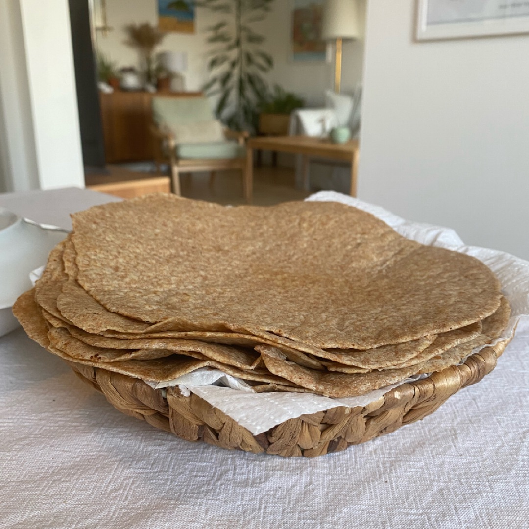 Tortillas integrales caseras