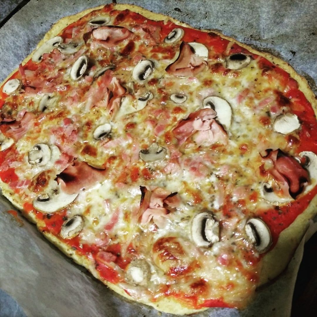 Pizza con base de coliflor Pizza con base de coliflor