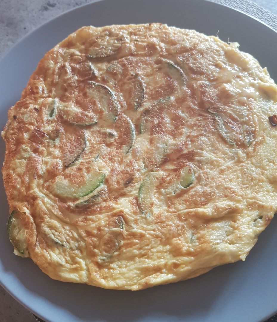 Tortilla calabacín y cebolla Tortilla calabacín y cebolla