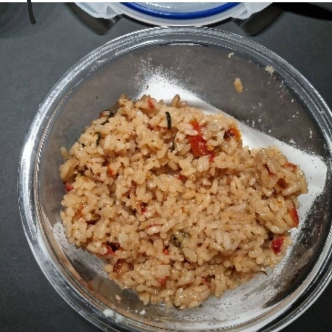 Risotto de calabacín, aceitunas y tomate seco Risotto de calabacín, aceitunas y tomate seco