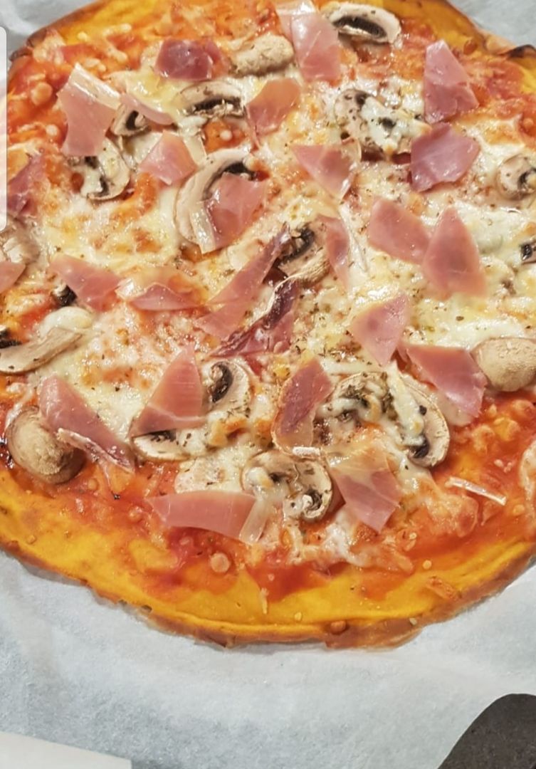 Pizza base de batata Pizza base de batata