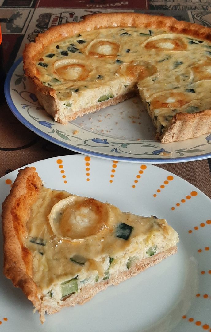 Quiché de calabacín y queso de cabra Quiché de calabacín y queso de cabra