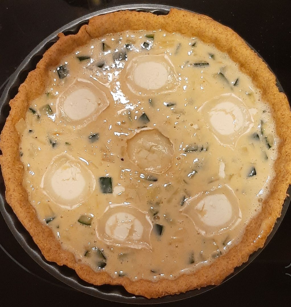 Quiché de calabacín y queso de cabra Paso 4 Quiché de calabacín y queso de cabra Paso 4