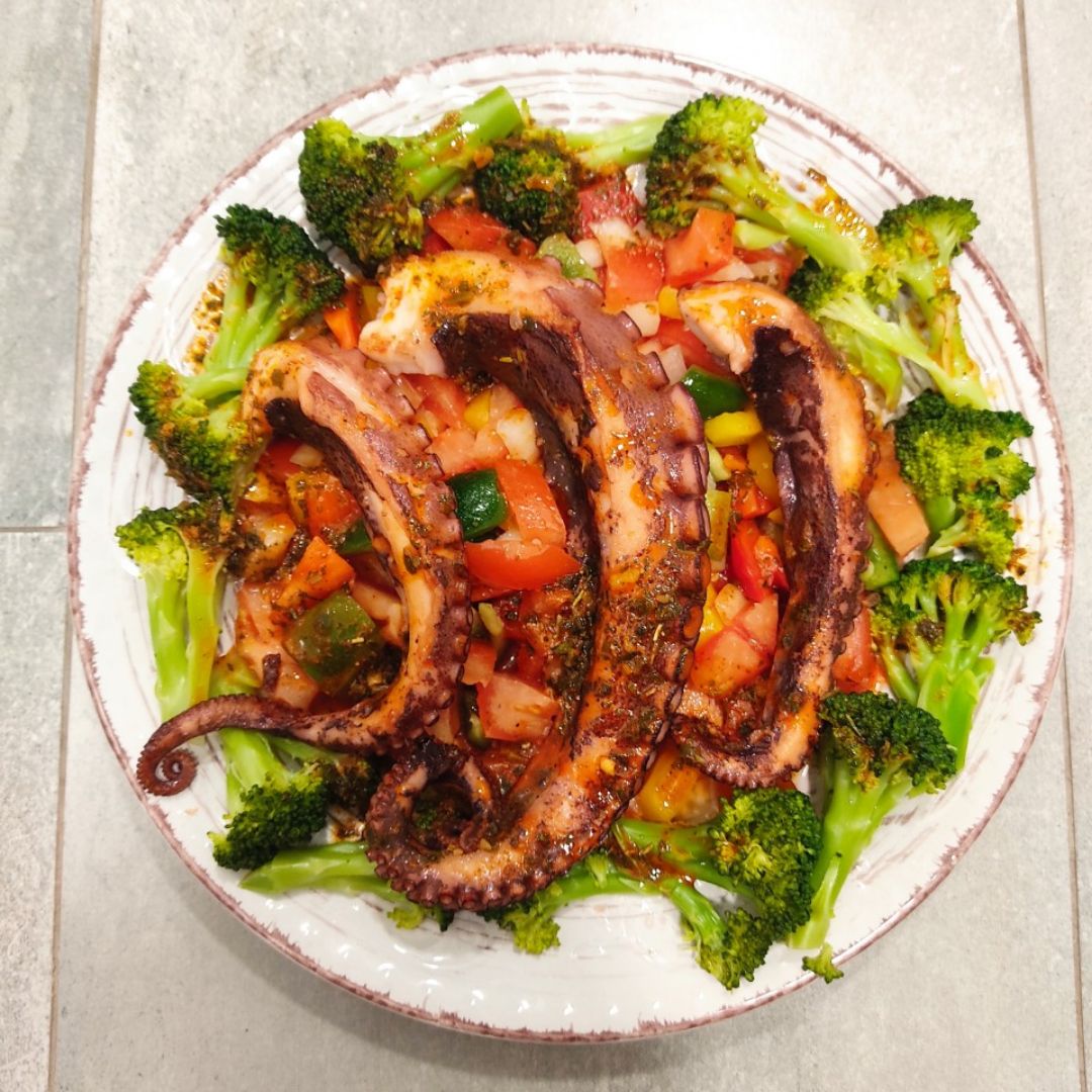 Vinagreta de pulpo templado 