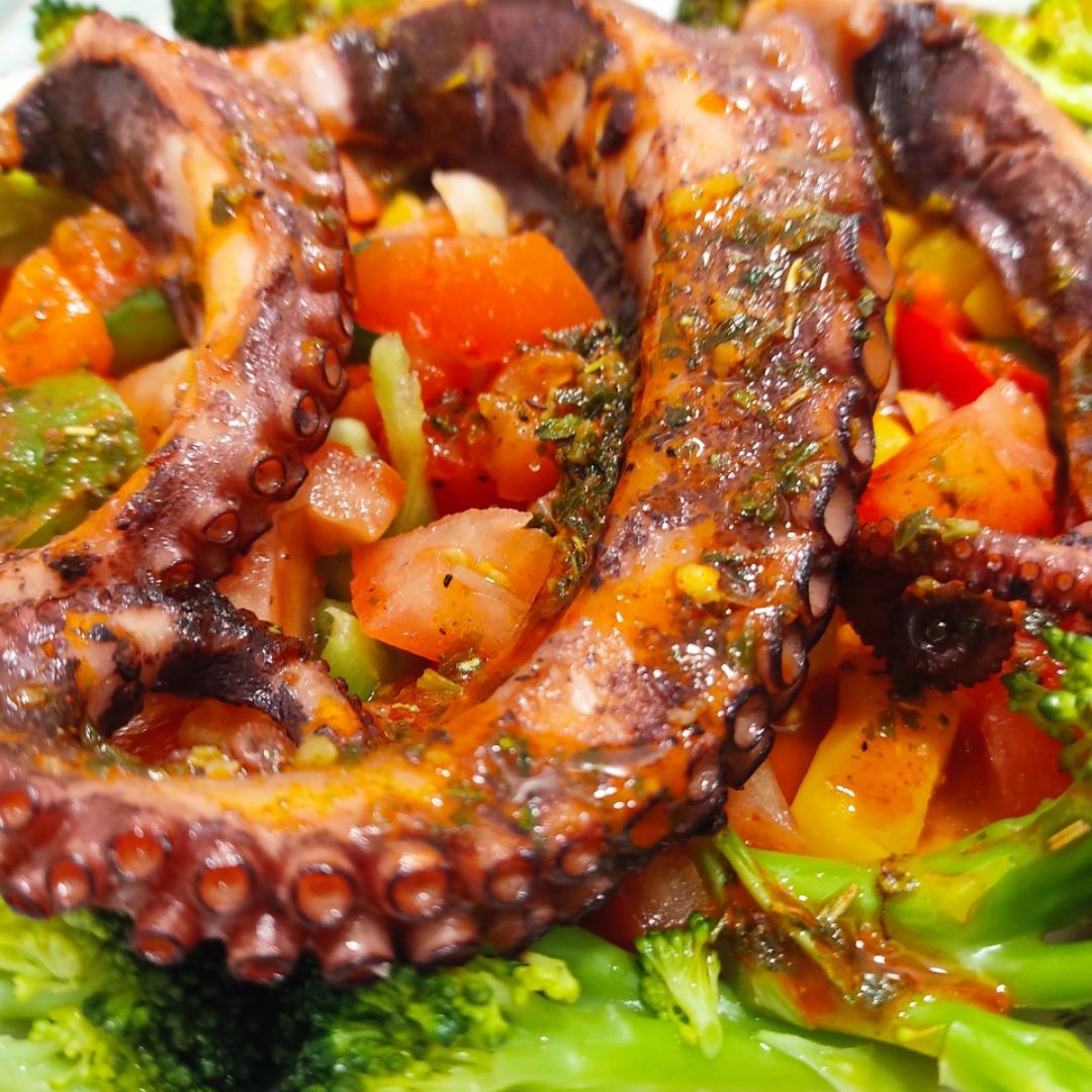 Vinagreta de pulpo templado  Paso 3