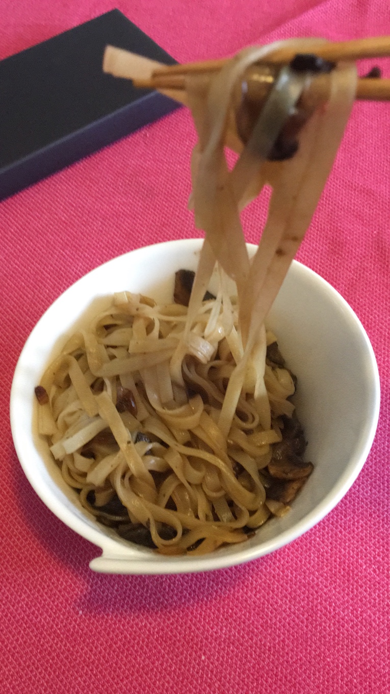 Noodles con champiñones