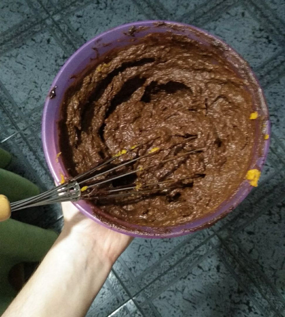 Pastel de calabaza con chocolate 🎃🥧 Paso 3 Pastel de calabaza con chocolate 🎃🥧 Paso 3