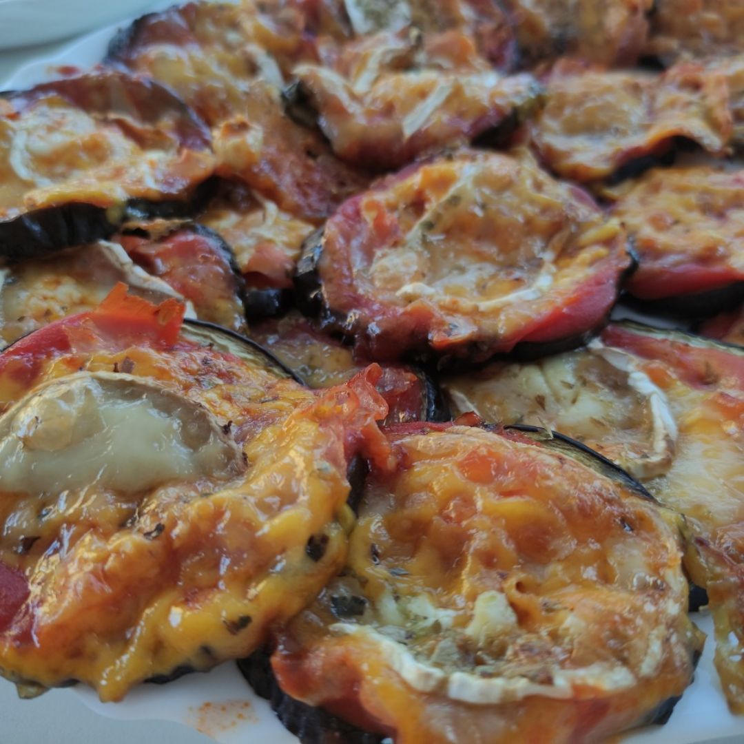 Minipizza de berenjenas keto Minipizza de berenjenas keto