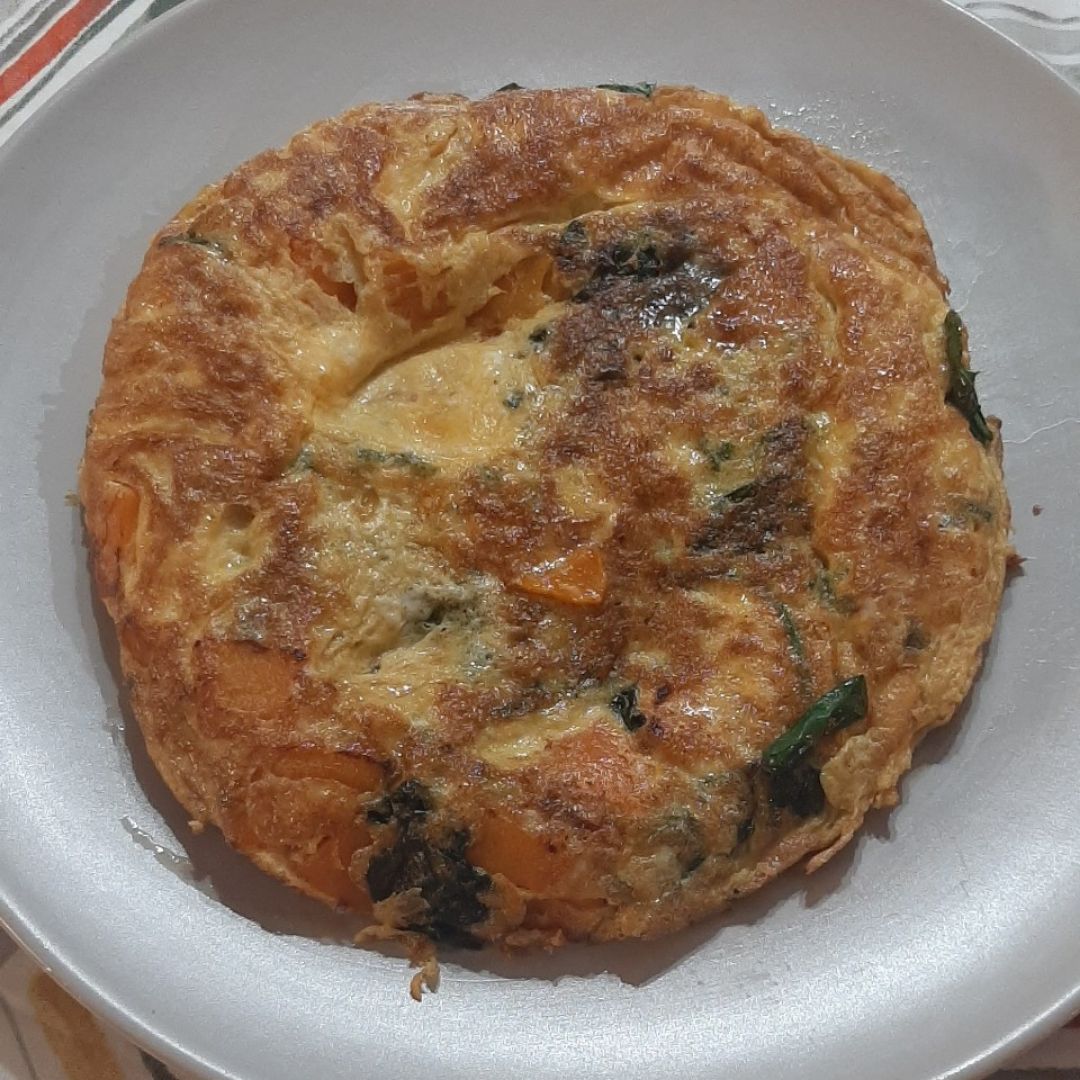 Tortilla de calabaza y espinacas Tortilla de calabaza y espinacas