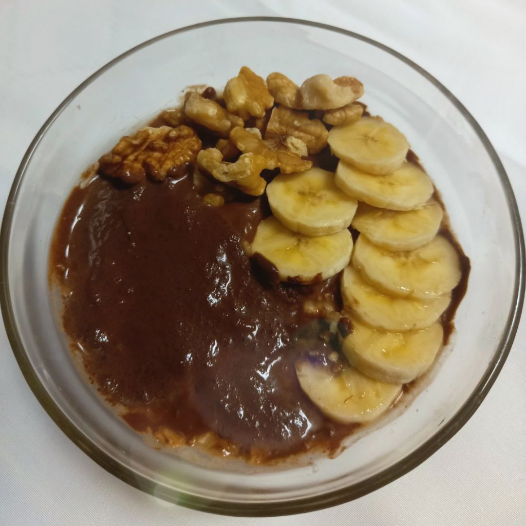 Porridge de plátano y chocolate 🍫 🍌 Porridge de plátano y chocolate 🍫 🍌