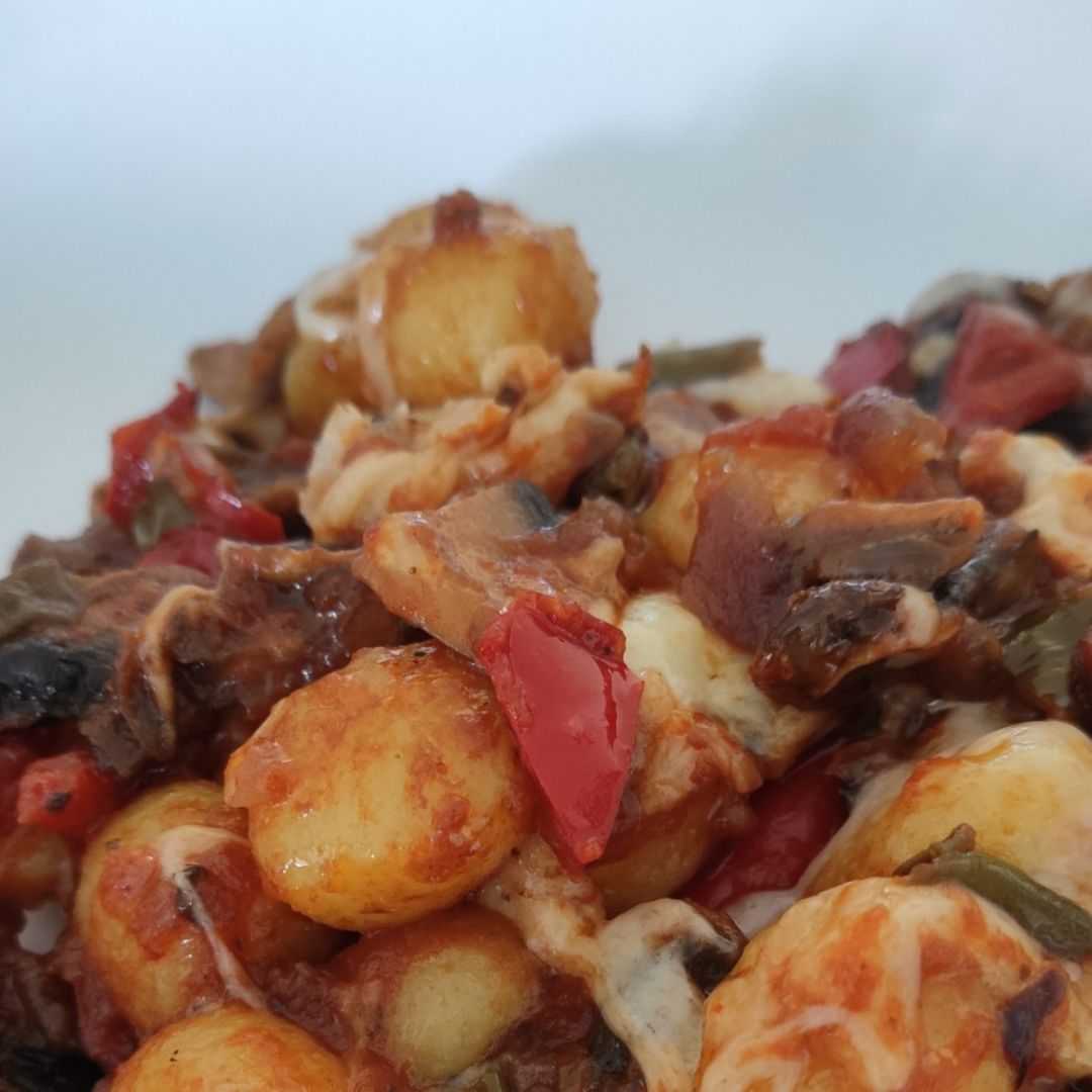 Gnocchi con verduras!! Gnocchi con verduras!!
