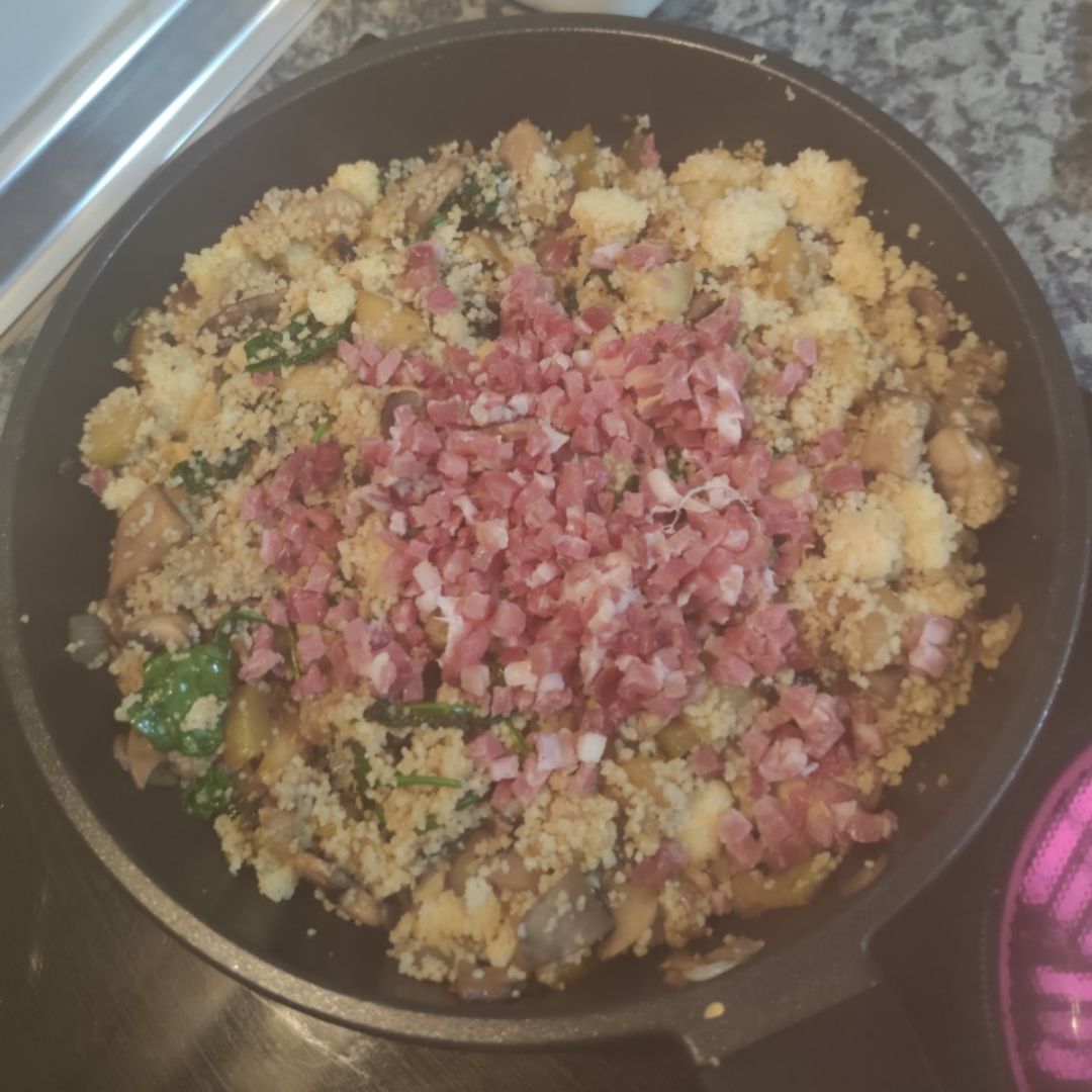 Cous cous con verdura y salsa de soja. Paso 4 Cous cous con verdura y salsa de soja. Paso 4