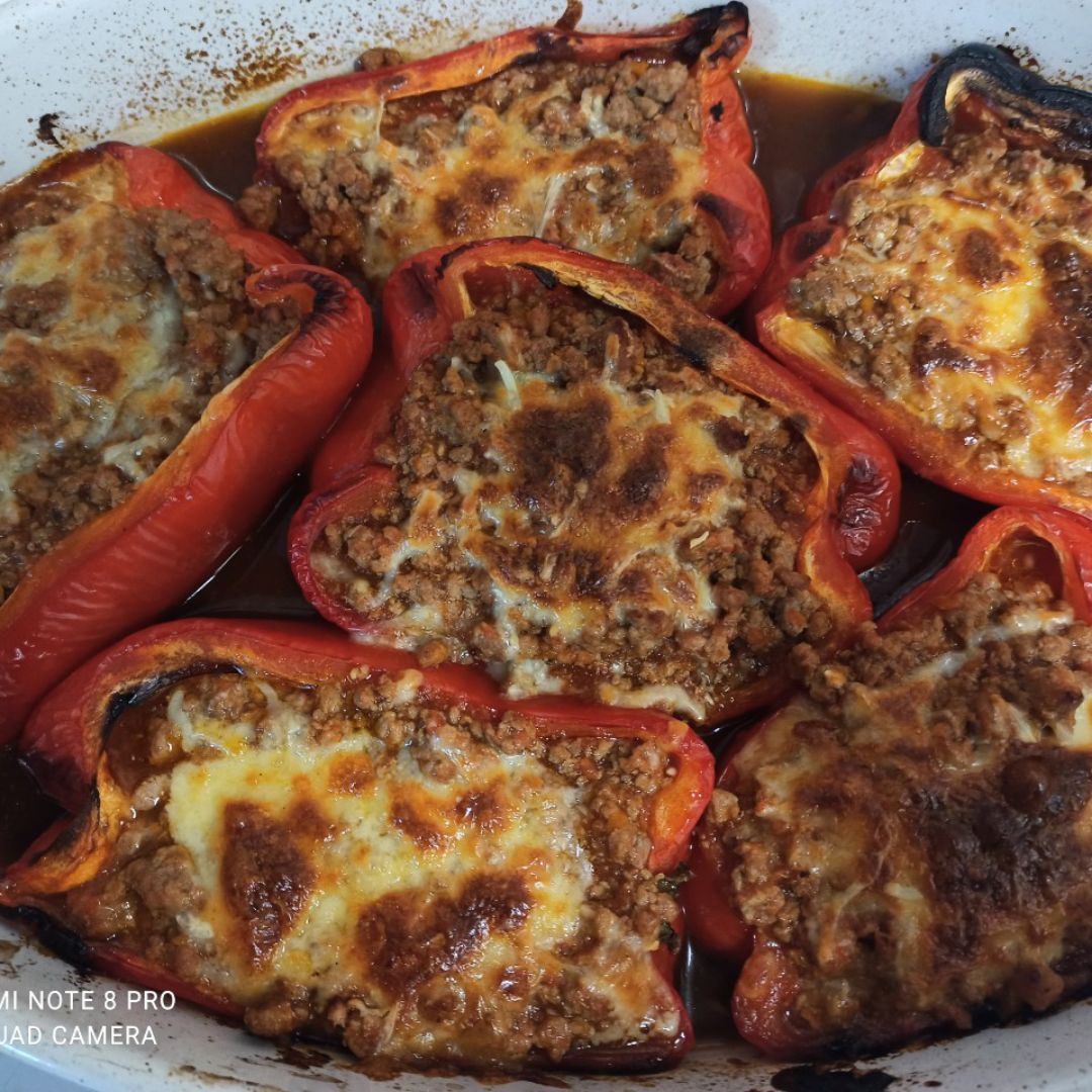 Pimientos rellenos de carne Paso 4