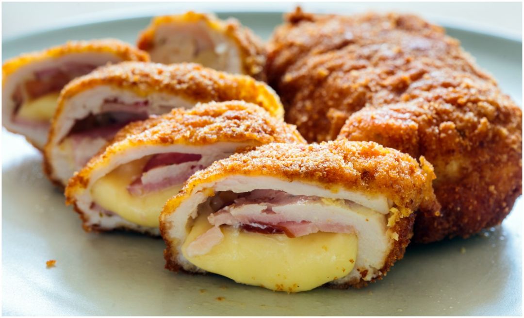 Pechuga rellena de queso y jamón cocido Pechuga rellena de queso y jamón cocido