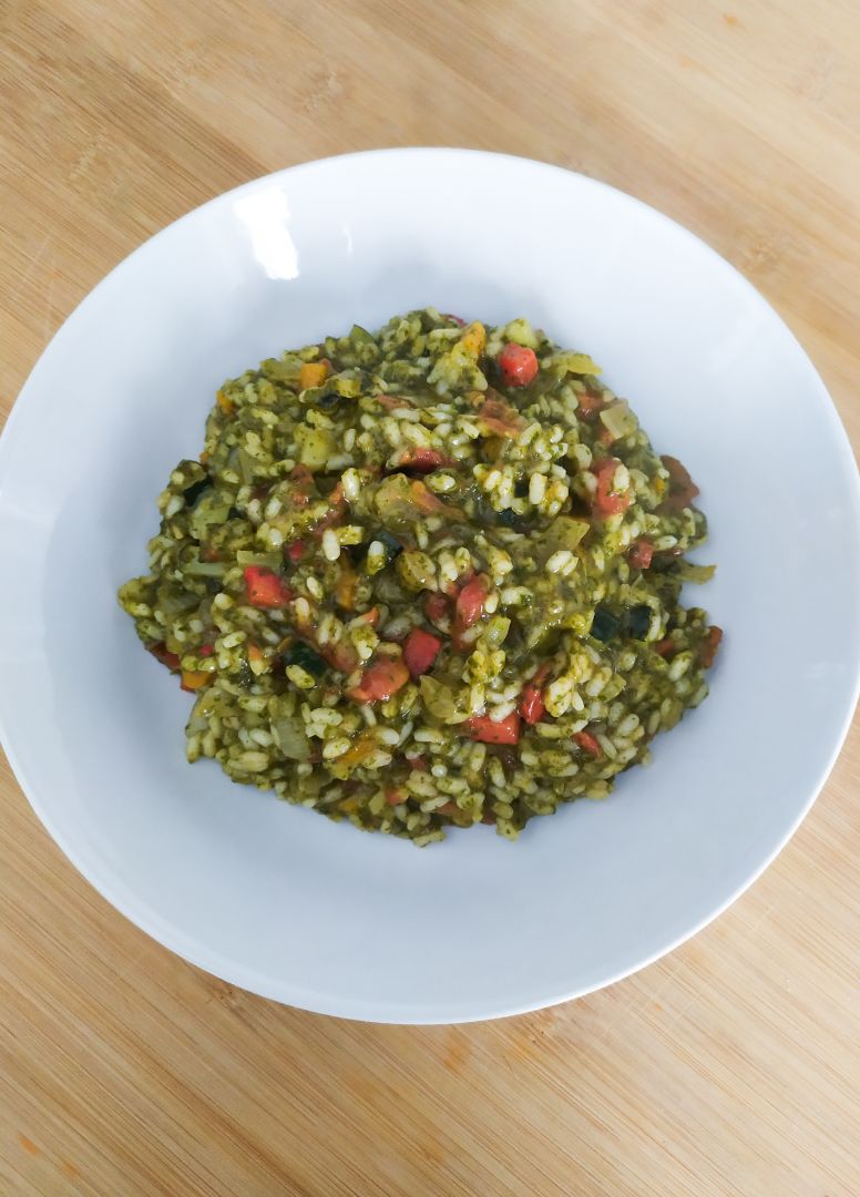 Rissoto de espinacas con verduras Rissoto de espinacas con verduras