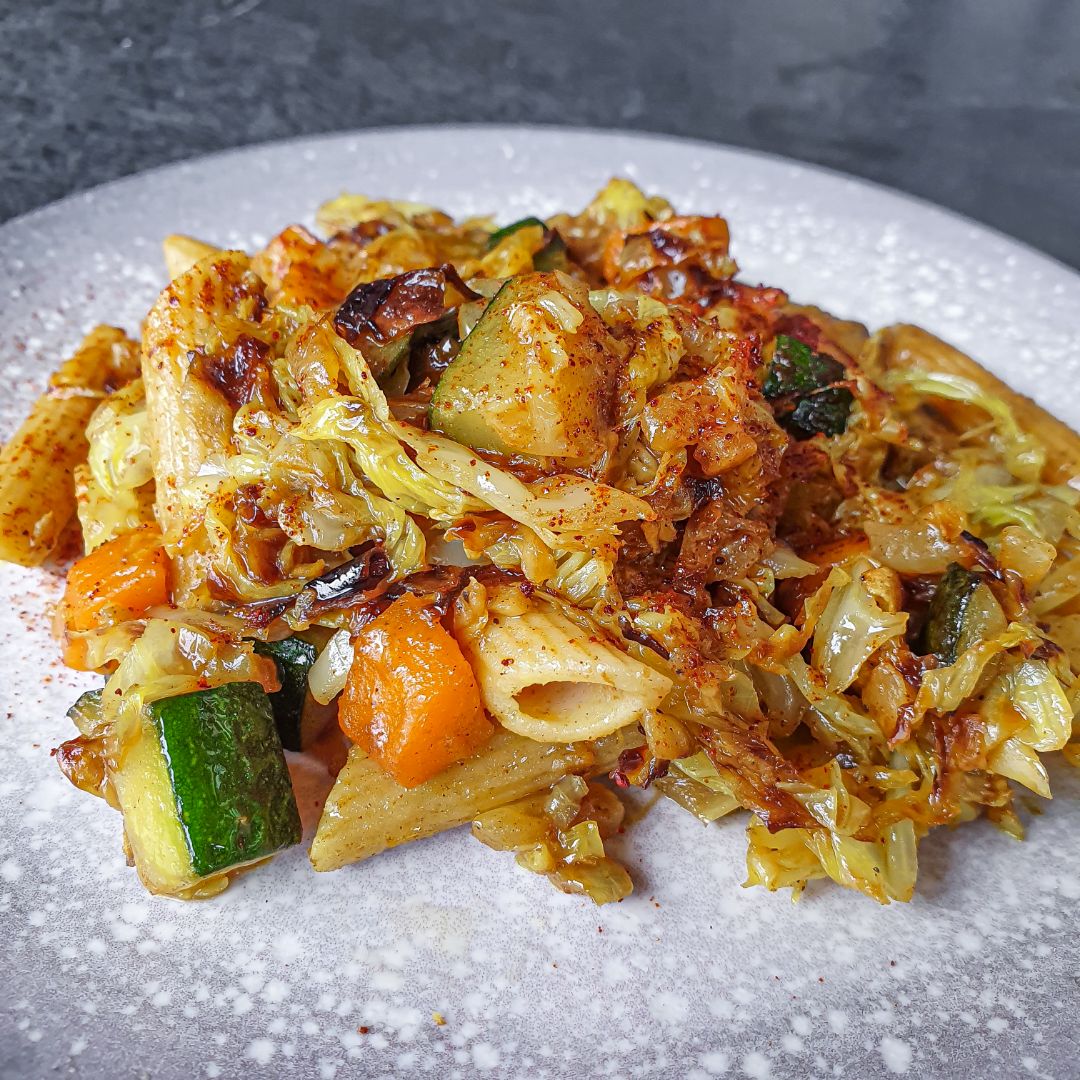 Macarrones integrales estilo asiático  Paso 5