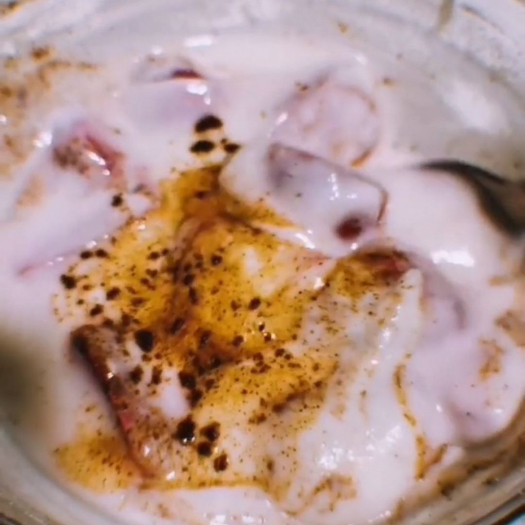 Yogur Natural,fresa y canela!😋