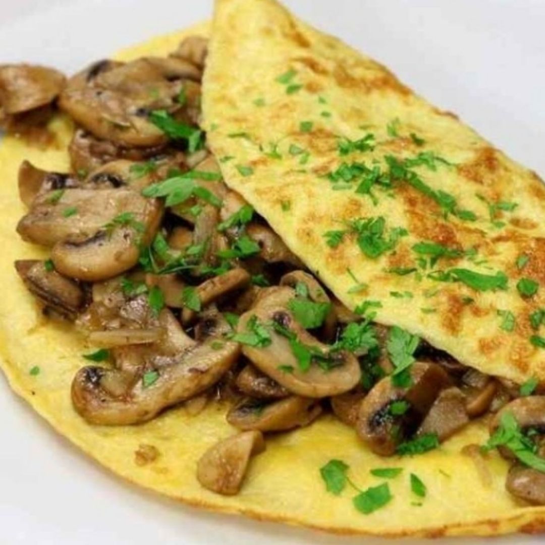 Tortilla de champiñones con queso Tortilla de champiñones con queso