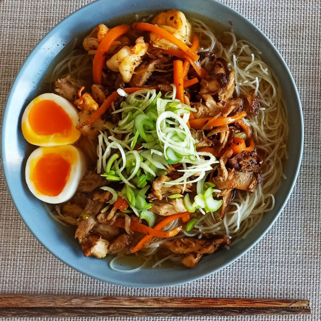 Ramen de aprovechamiento 🍜🍤🍖
