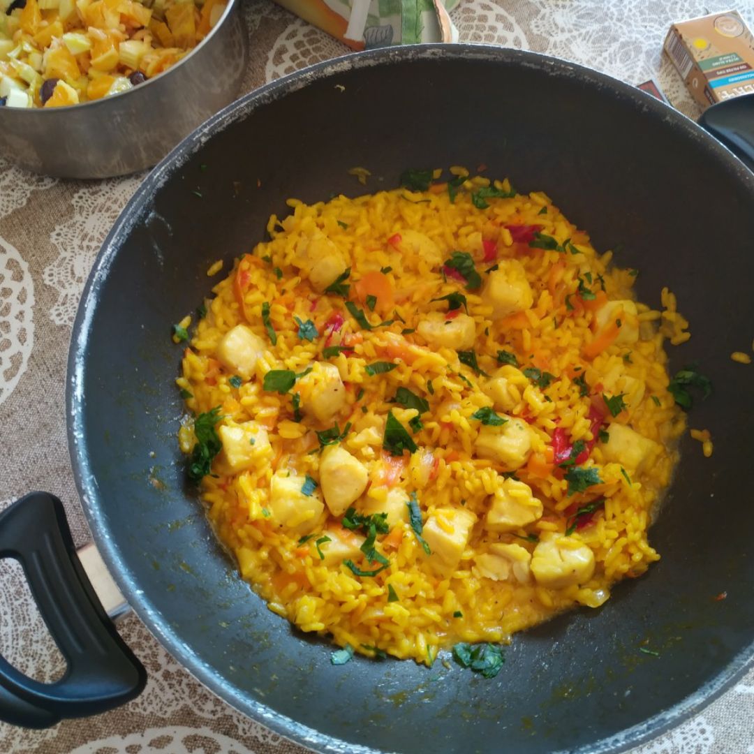 Melós en lluç - Arroz meloso con Merluza Melós en lluç - Arroz meloso con Merluza